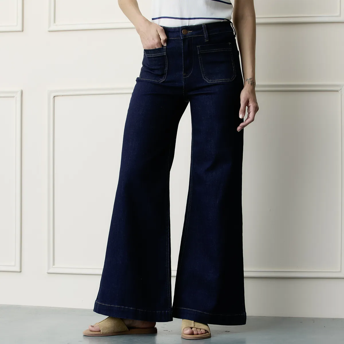 BASEMENT - Jeans Wide Leg Mujer Basement
