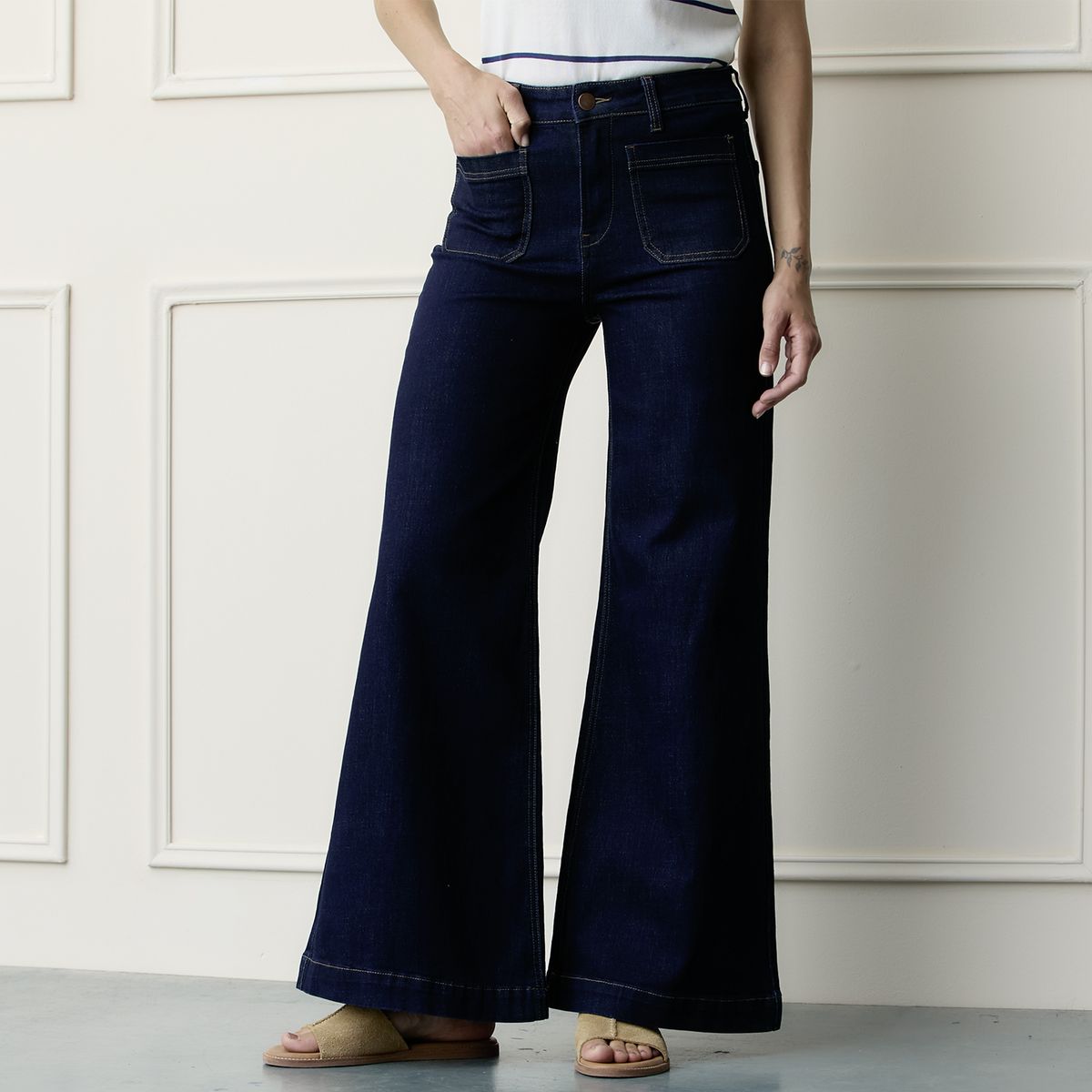 BASEMENT - Jeans Wide Leg Mujer Basement