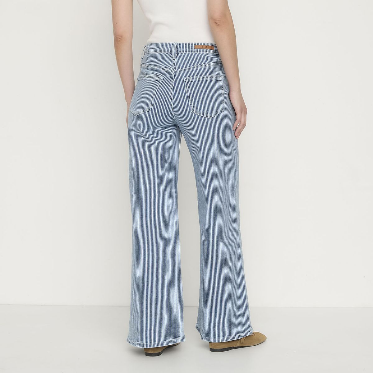ELLE - Jeans Wide Leg Tiro Medio Mujer Elle