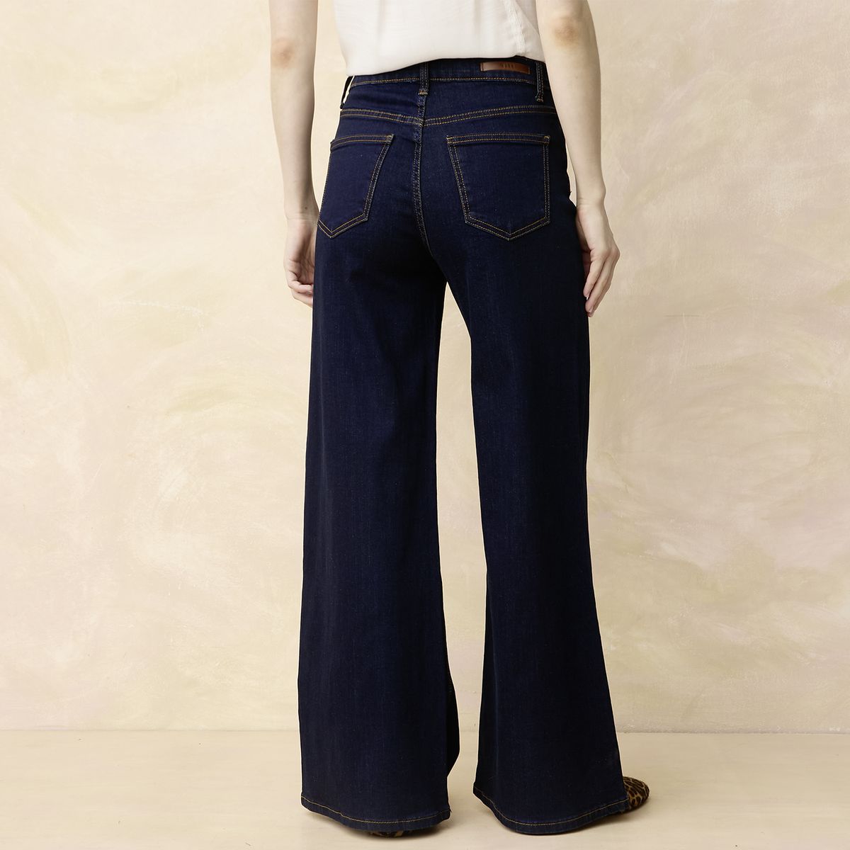 ELLE - Jeans Wide Leg Tiro Medio Mujer Elle