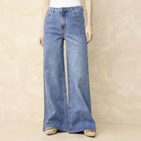 Jeans Wide Leg Tiro Medio Mujer