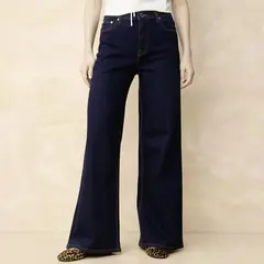 ELLE - Jeans Wide Leg Tiro Medio Mujer