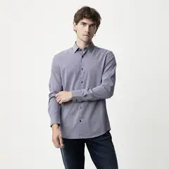 BASEMENT - Camisa Manga Larga Hombre