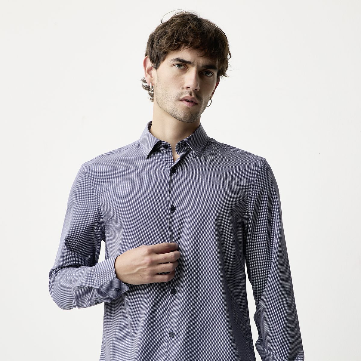 BASEMENT - Camisa Manga Larga Hombre Basement