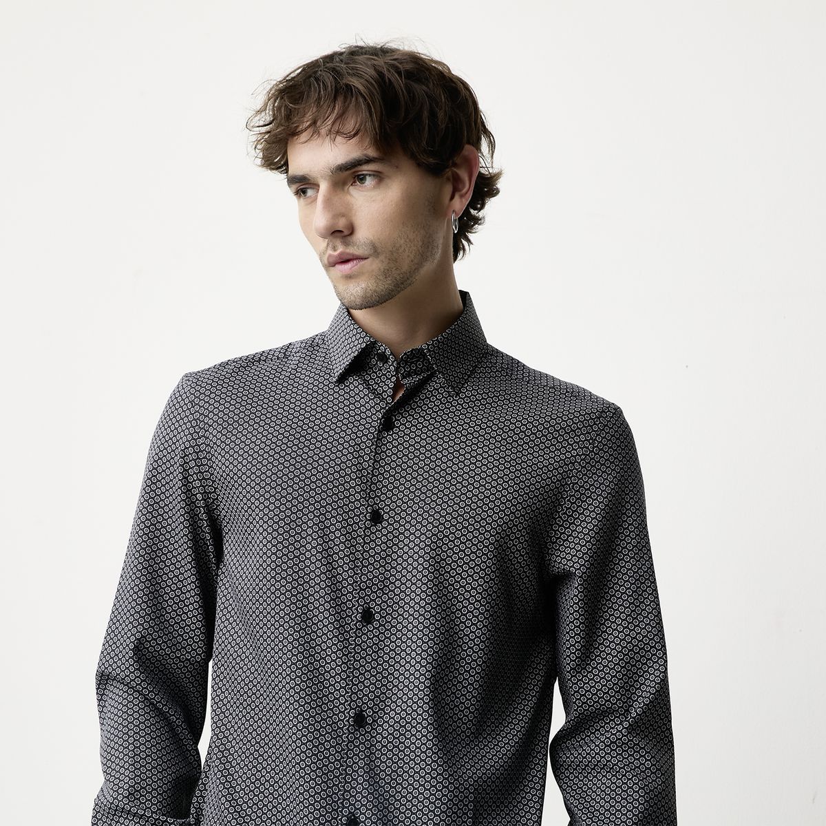 BASEMENT - Camisa Manga Larga Hombre Basement