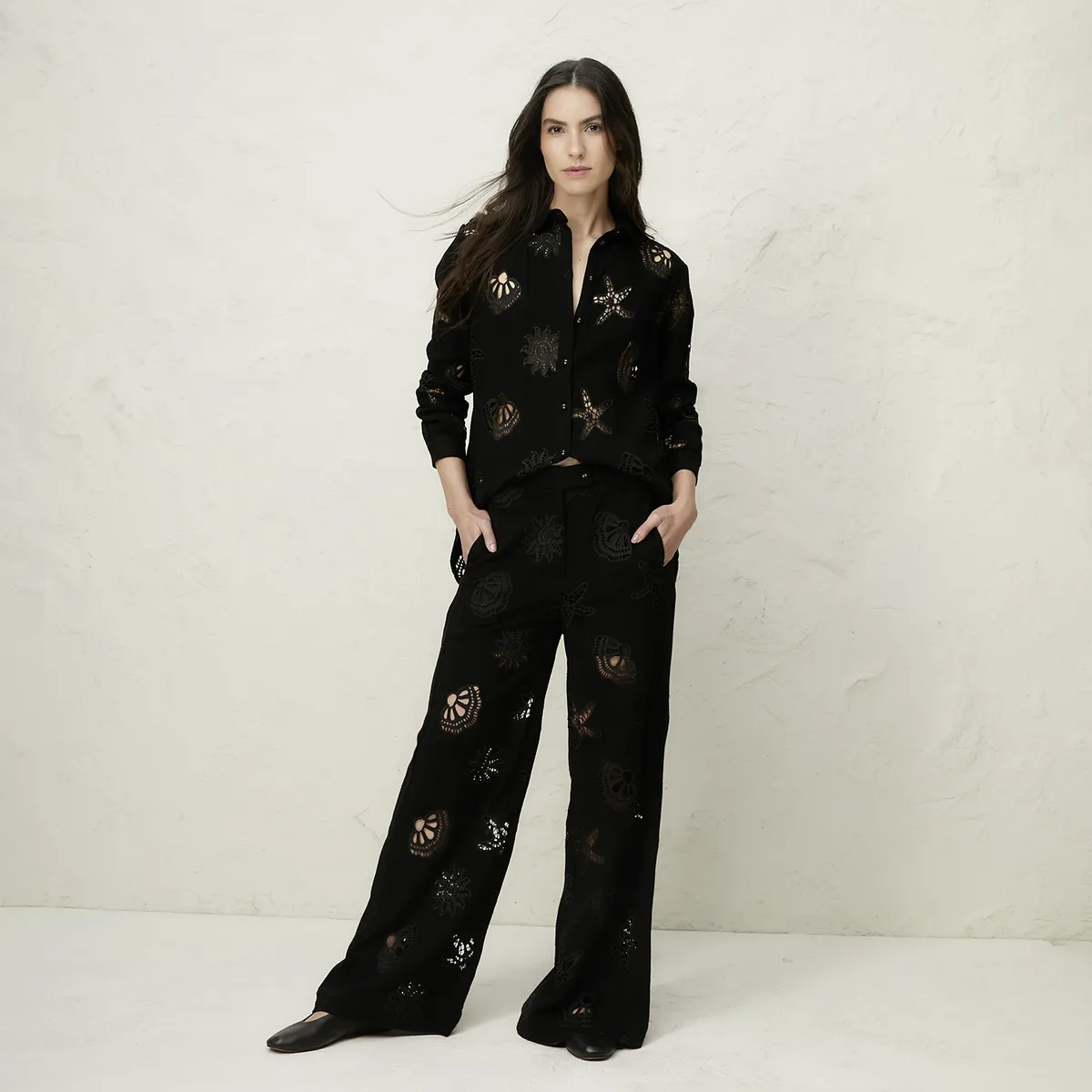 BASEMENT - Pantalón Mujer 100% lino x Fran Larrain Basement