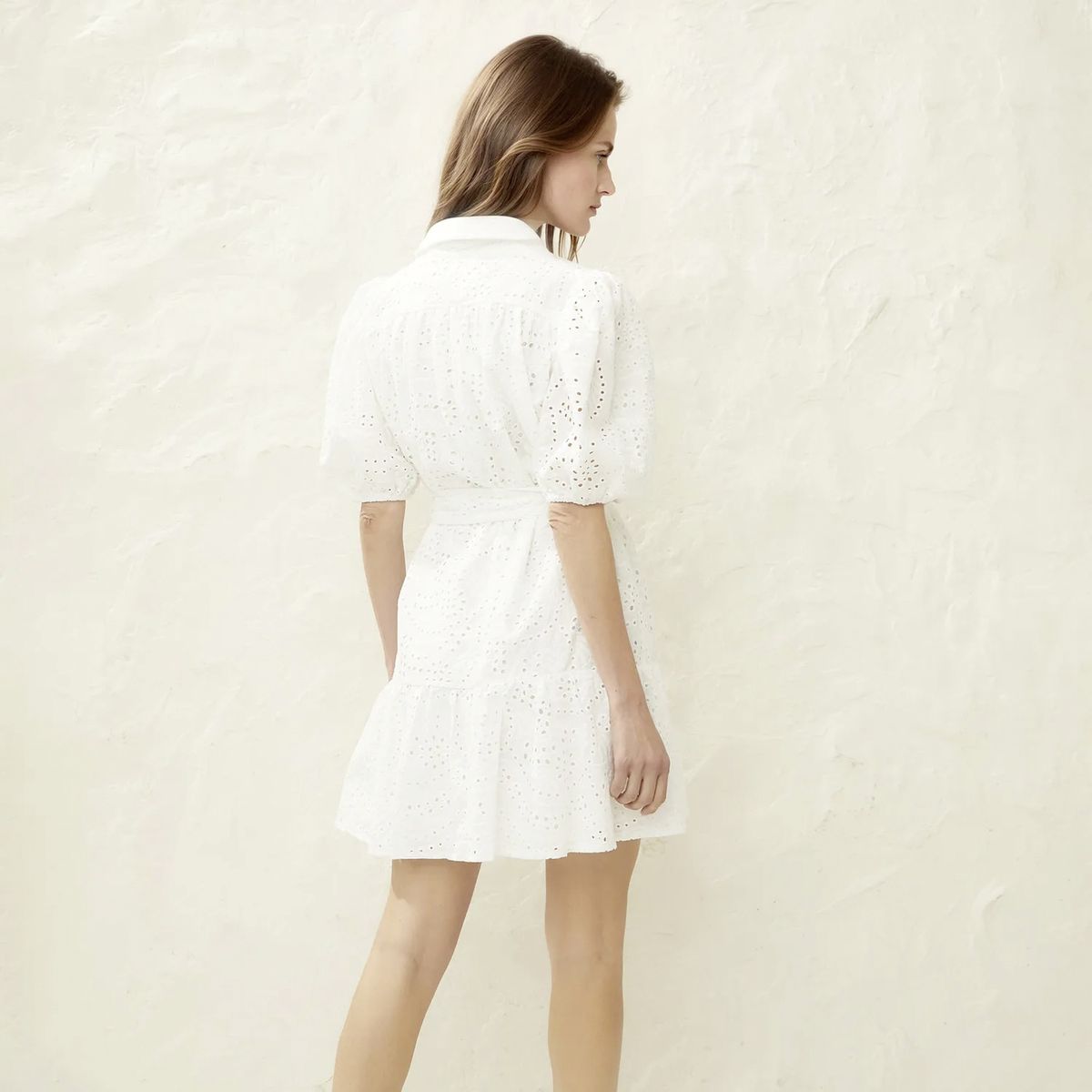 APOLOGY - Vestido Mini Manga 3/4 Algodón Mujer Apology