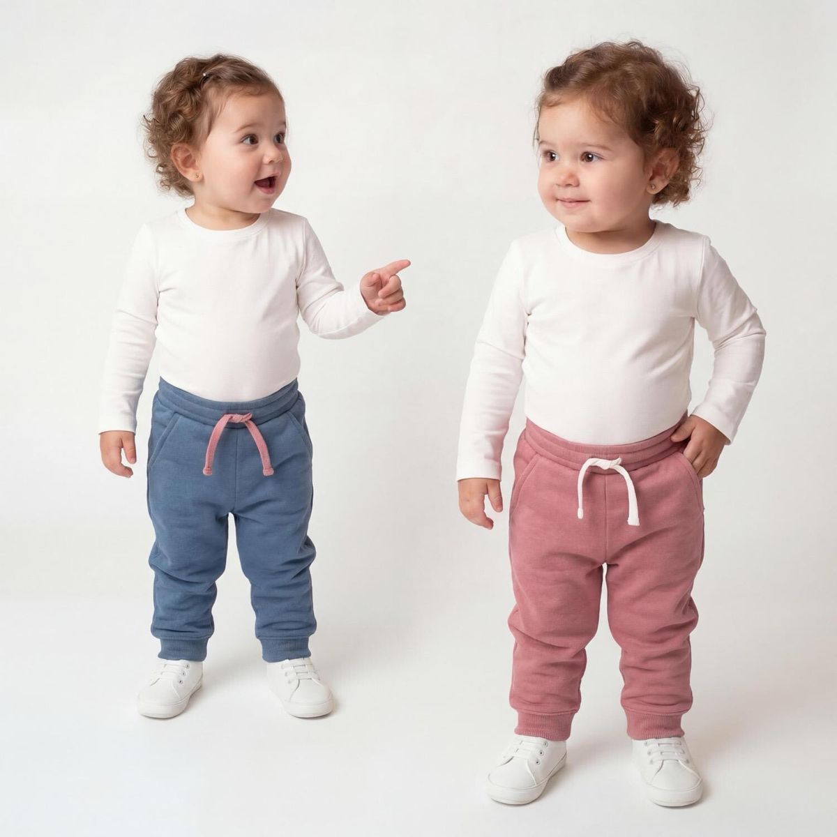 YAMP - Pack De 2 Pantalónes De Buzo Bebé Niña Yamp
