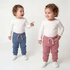 YAMP - Pack De 2 Pantalónes De Buzo Bebé Niña