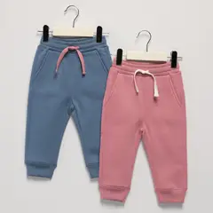 YAMP - Pack De 2 Pantalónes De Buzo Bebé Niña