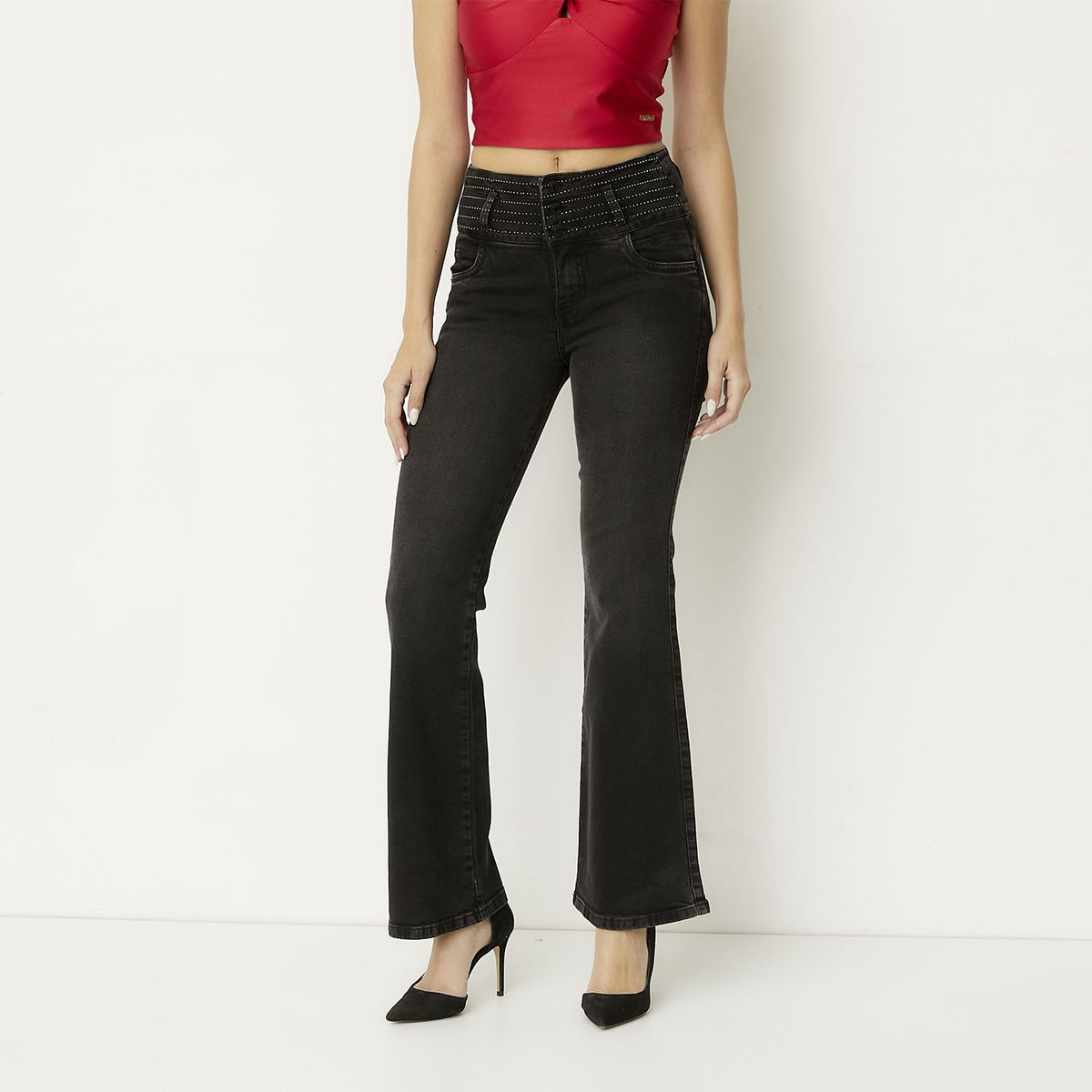 MOSSIMO - Jeans Flare Mujer Mossimo