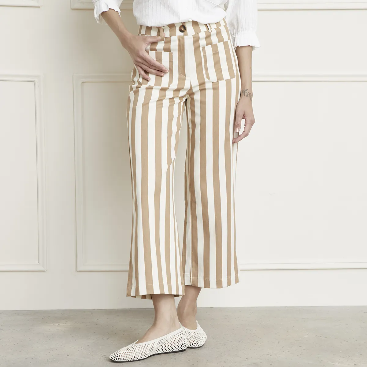 BASEMENT - Pantalón Tiro Alto Mujer Basement