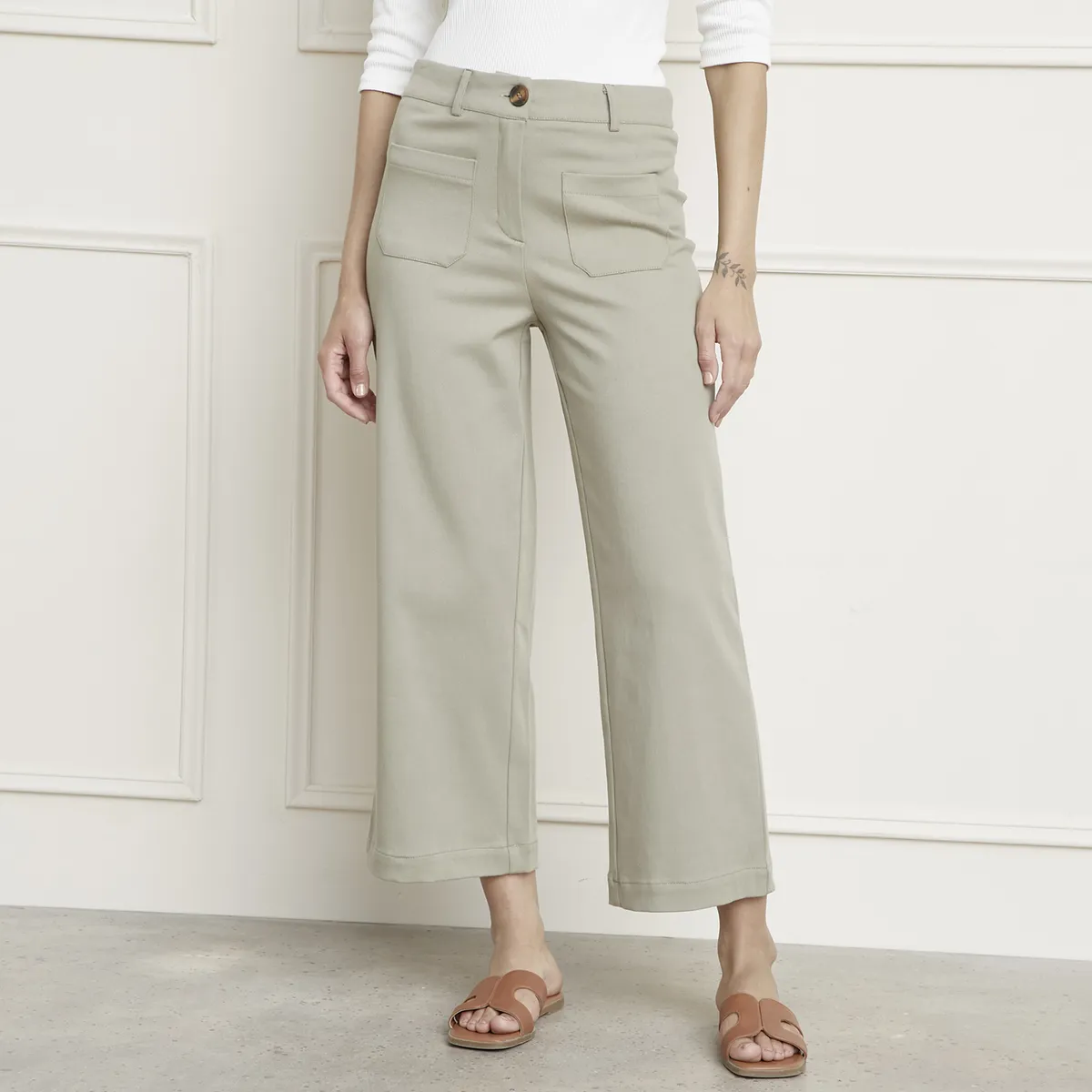 BASEMENT - Pantalón Tiro Alto Mujer Basement