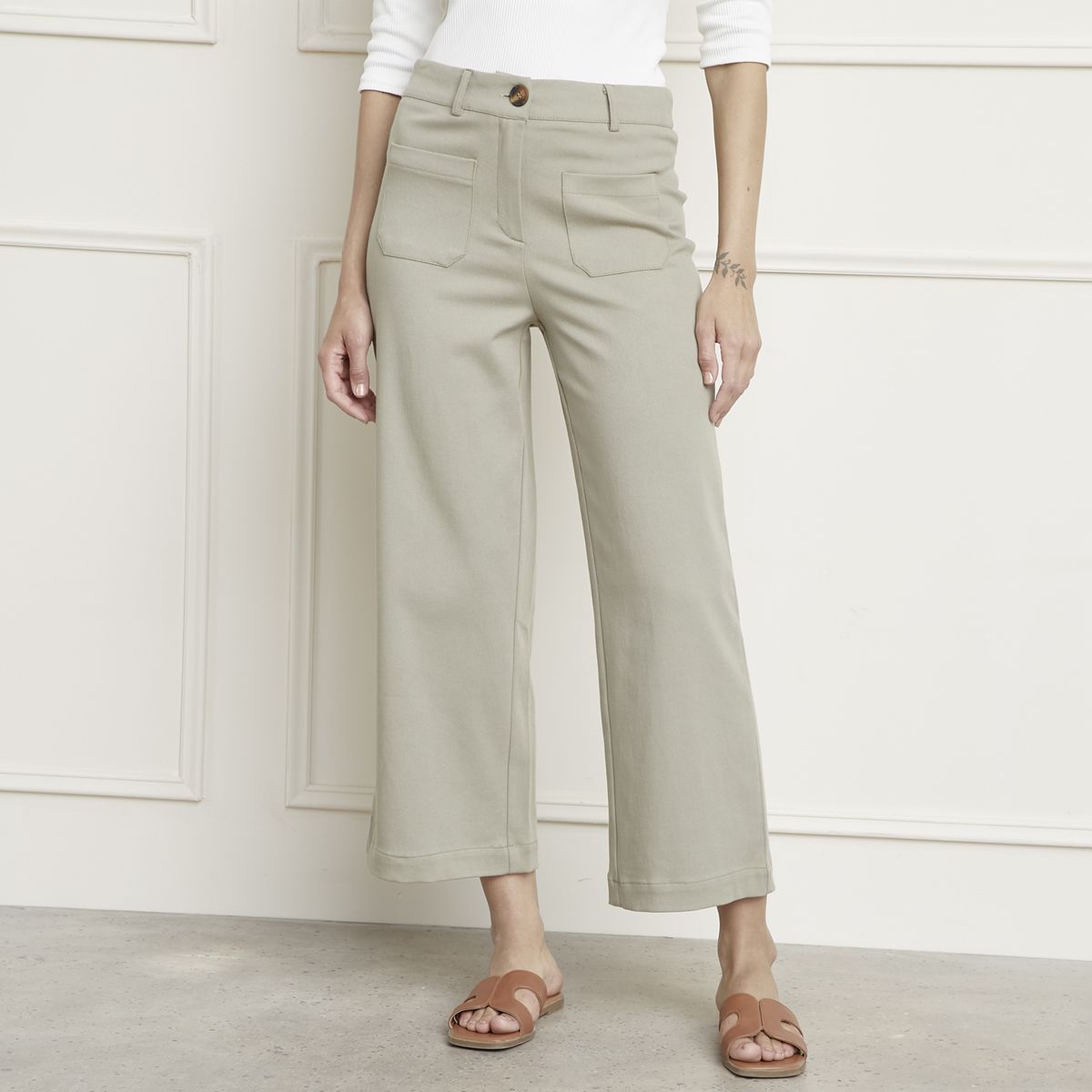 BASEMENT - Pantalón Tiro Alto Mujer Basement