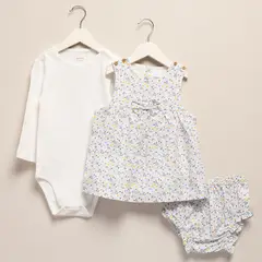 YAMP - Conjunto Vestido Más Body Más Calzón Bebé