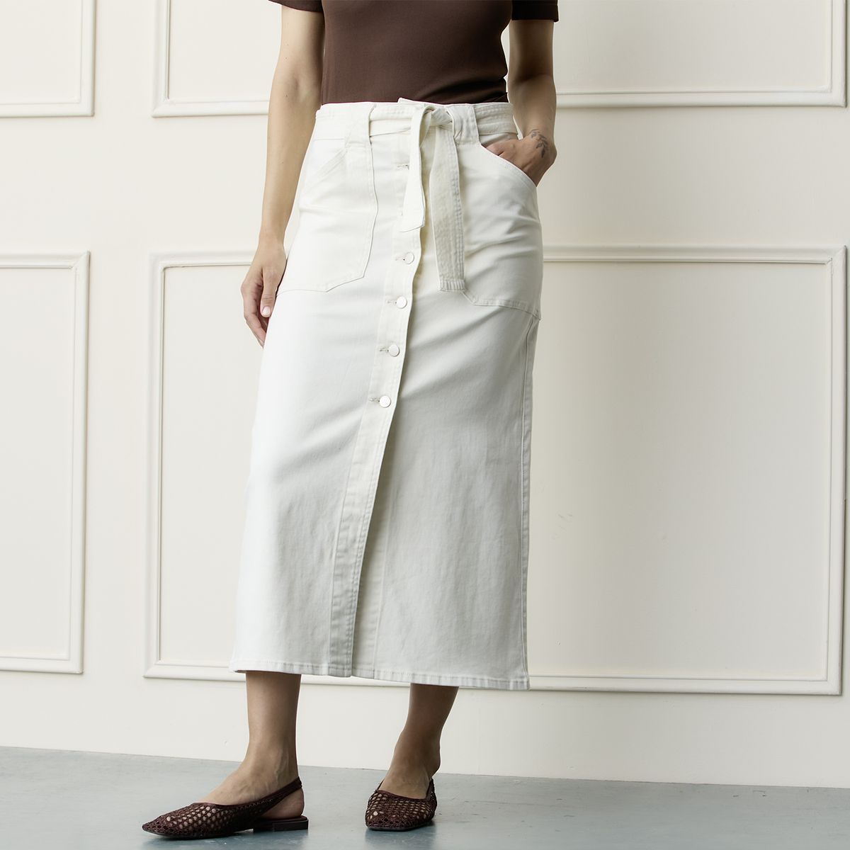 BASEMENT - Falda Maxi Mujer Basement