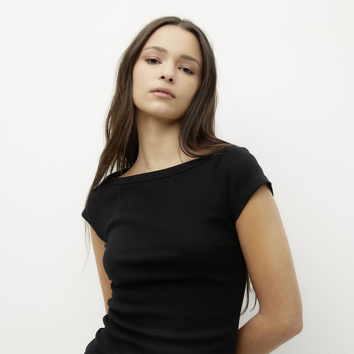 SYBILLA - Polera Manga Corta Algodón Mujer Sybilla