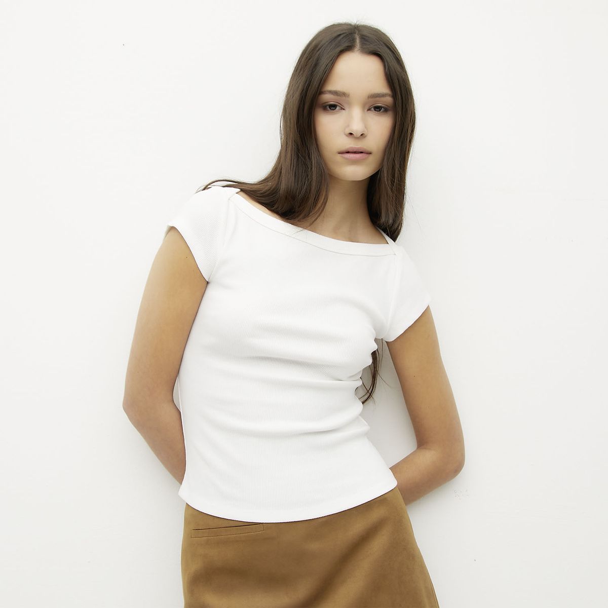 SYBILLA - Polera Manga Corta Algodón Mujer Sybilla