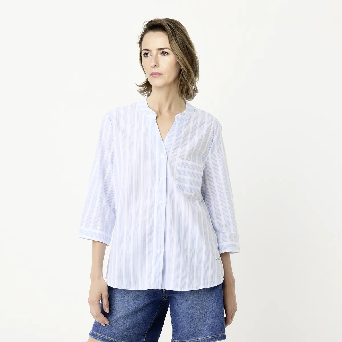 NEWPORT - Blusa Manga Larga Algodón Mujer Newport