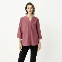 NEWPORT - Blusa Manga Larga Algodón Mujer