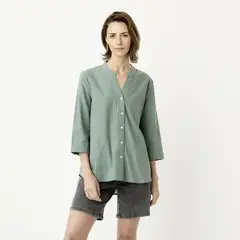 NEWPORT - Blusa Manga Larga Algodón Mujer