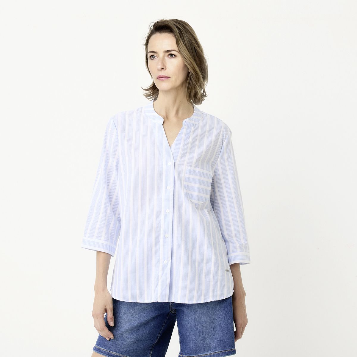 NEWPORT - Blusa Manga Larga Algodón Mujer Newport