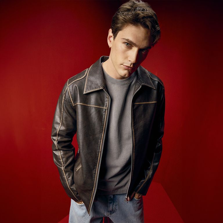 Chaqueta Efecto Cuero Hombre