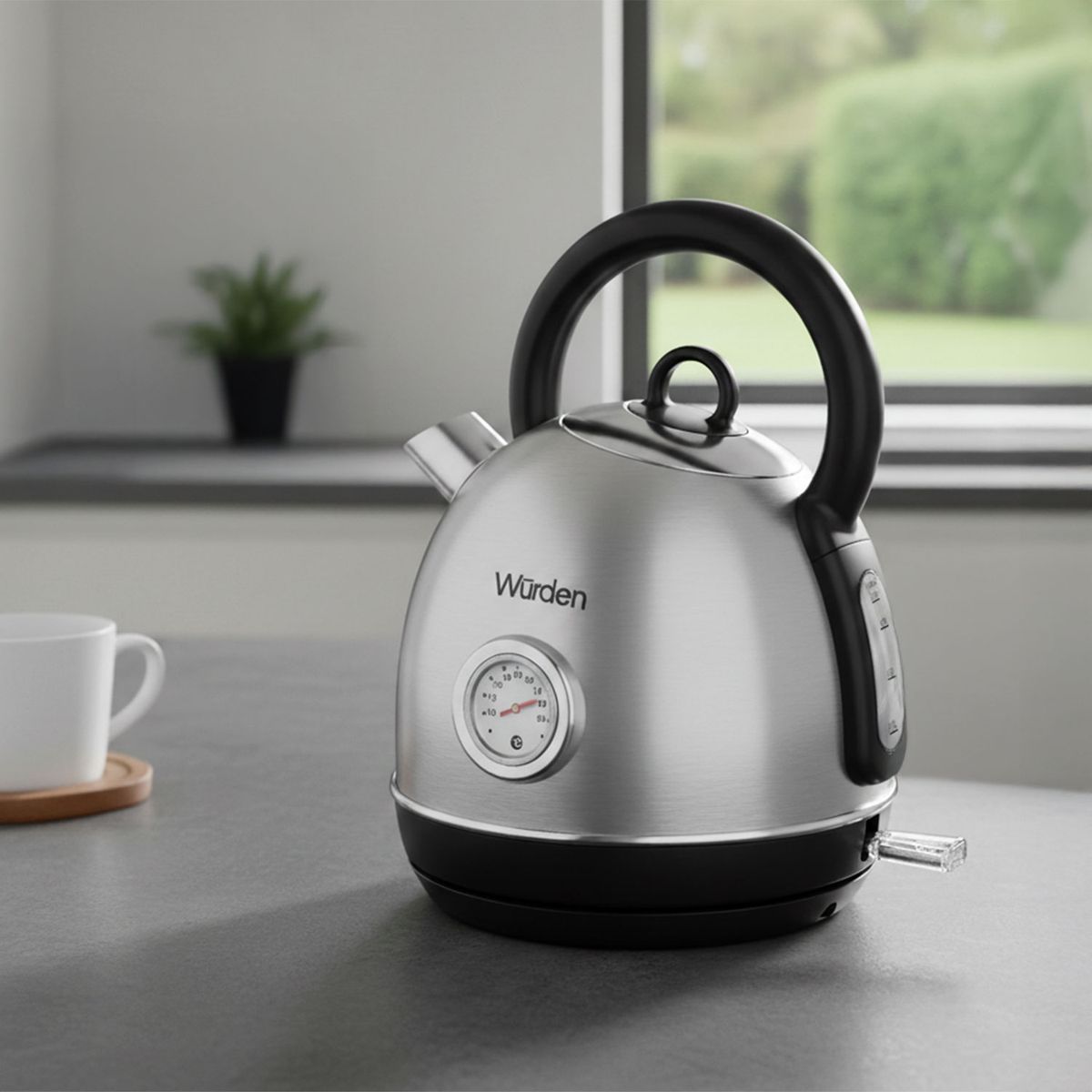 WURDEN - Hervidor Eléctrico 1.7 Lts Acero Inoxidable Wurden