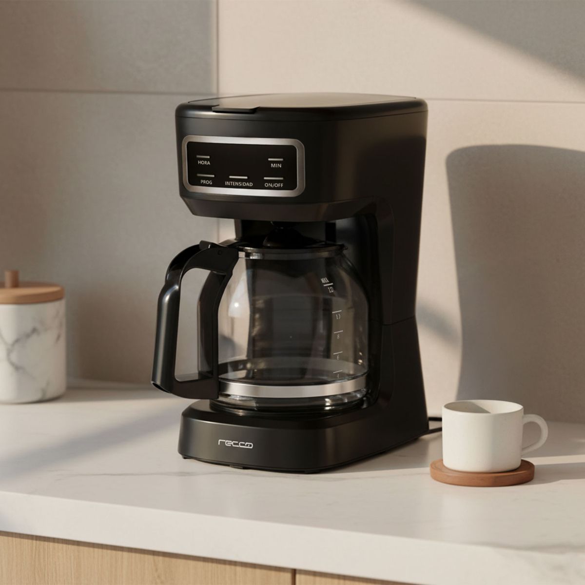 RECCO - Cafetera Digital programable 1.8 Litros RCF-18P Recco