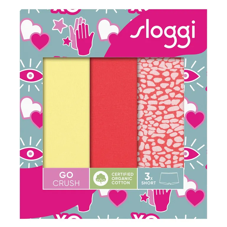 SLOGGI Pack 3 Calzones Short Go Crush Mujer