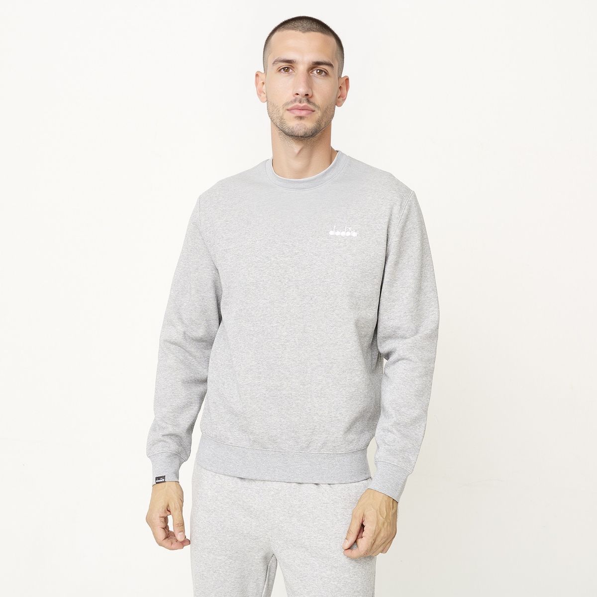 DIADORA - Polera Deportiva Manga Larga Algodón Hombre Diadora