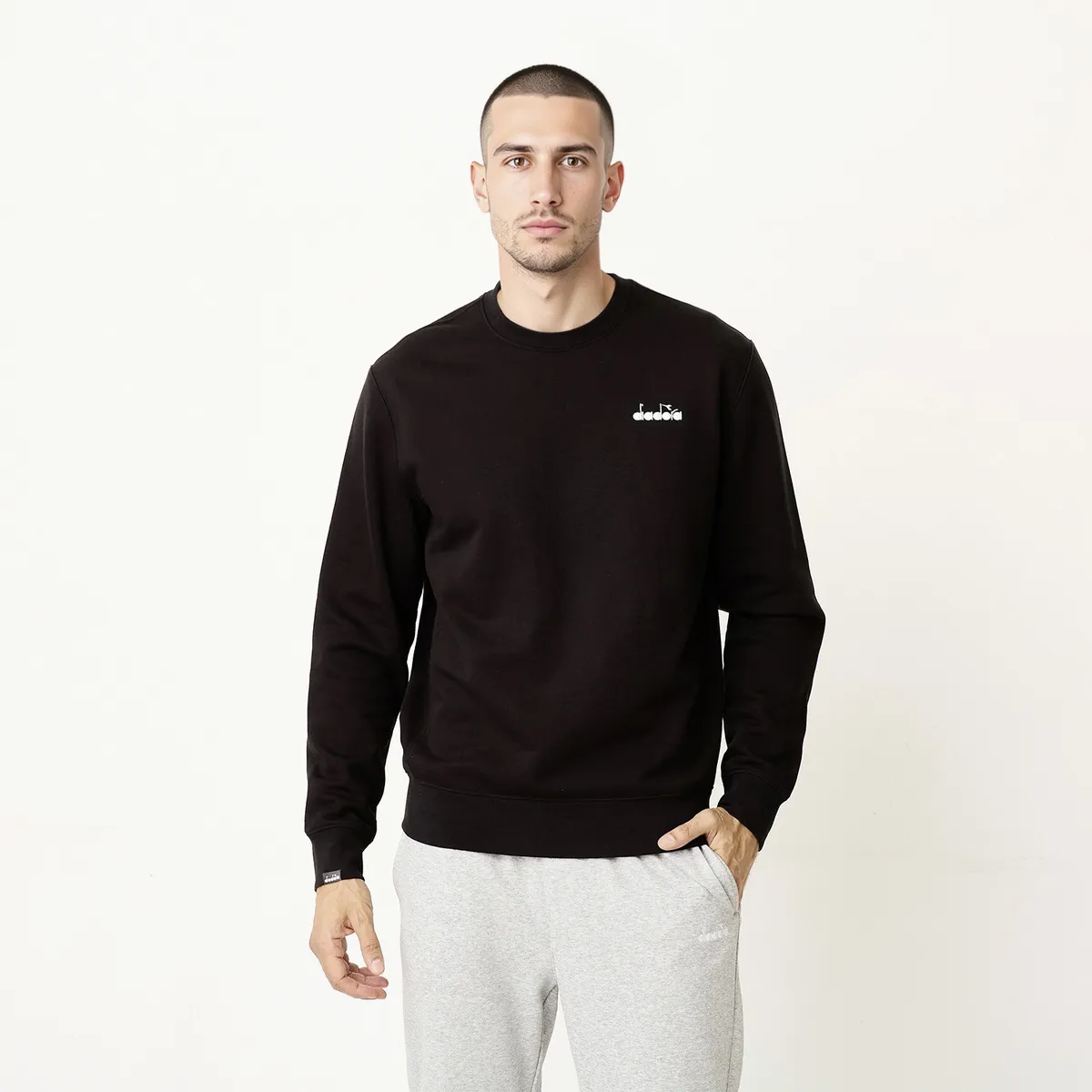 DIADORA - Polera Deportiva Manga Larga Algodón Hombre Diadora