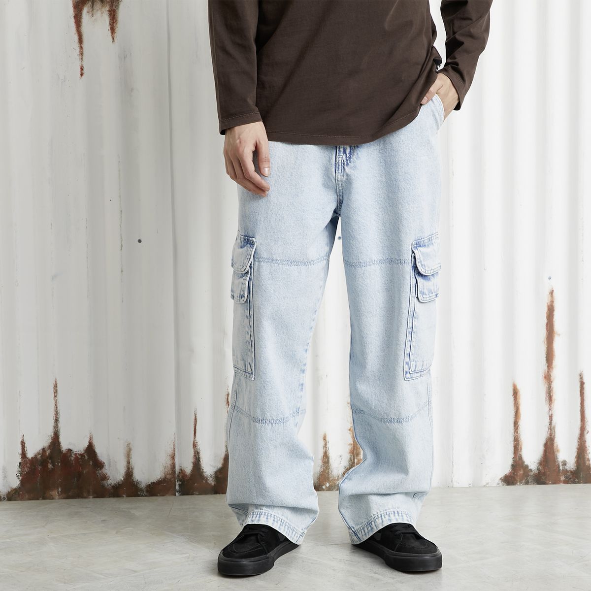 AMERICANINO - Jeans Baggy Cargo Hombre Americanino