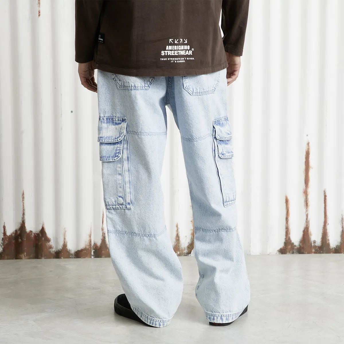AMERICANINO - Jeans Baggy Cargo Hombre Americanino