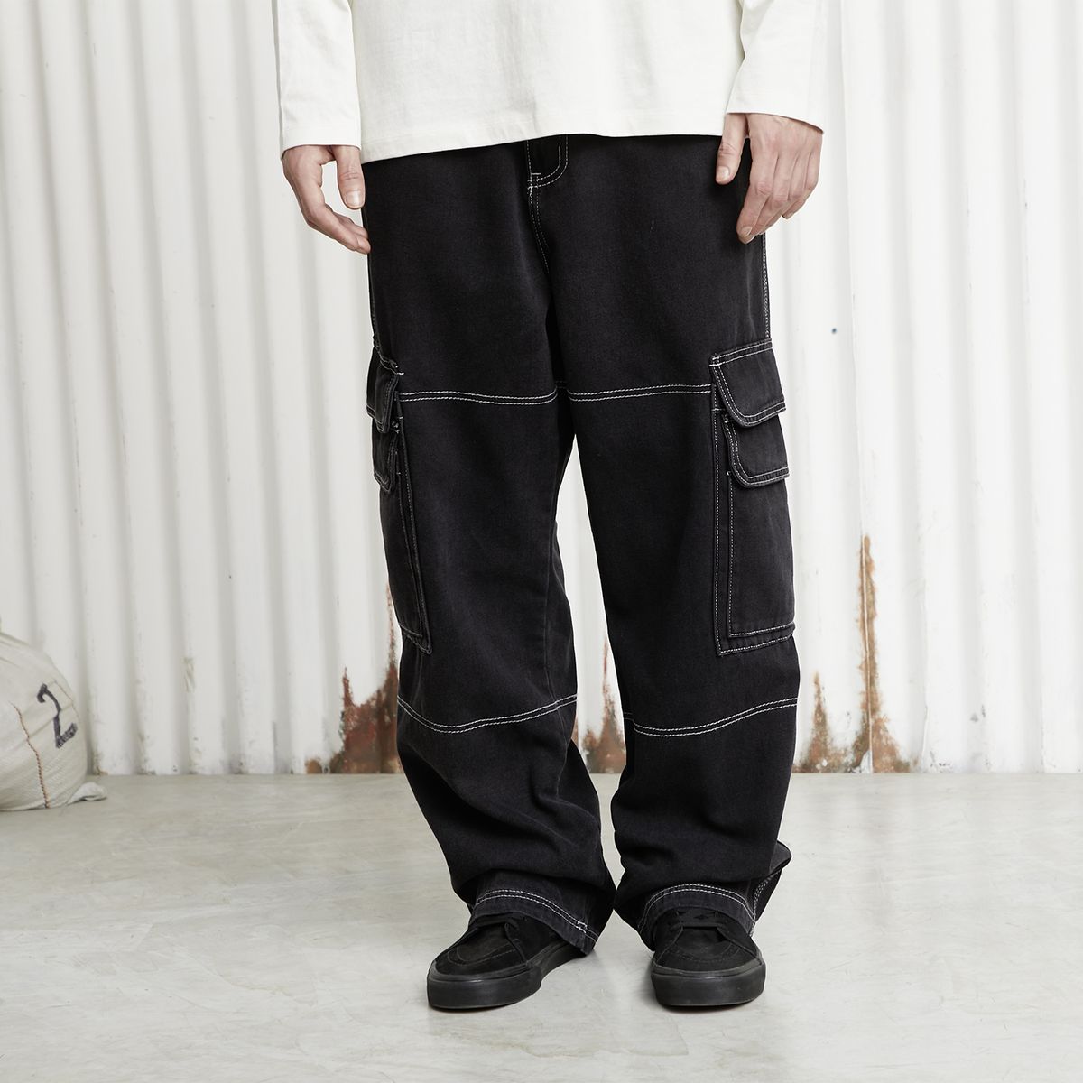 AMERICANINO - Jeans Baggy Cargo Hombre Americanino