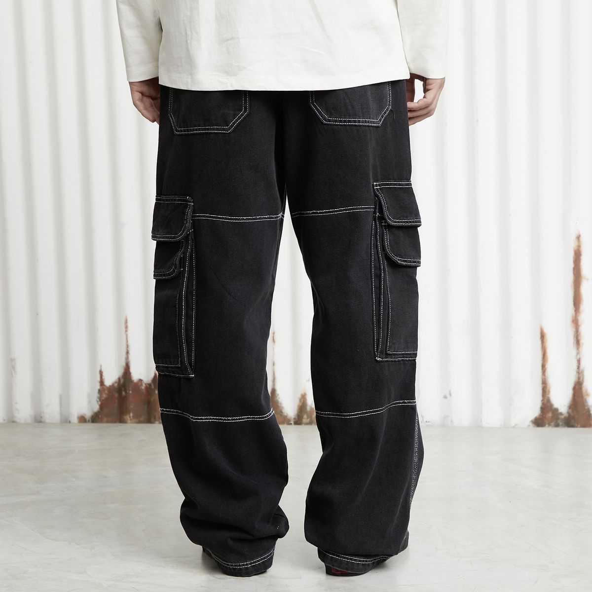 AMERICANINO - Jeans Baggy Cargo Hombre Americanino