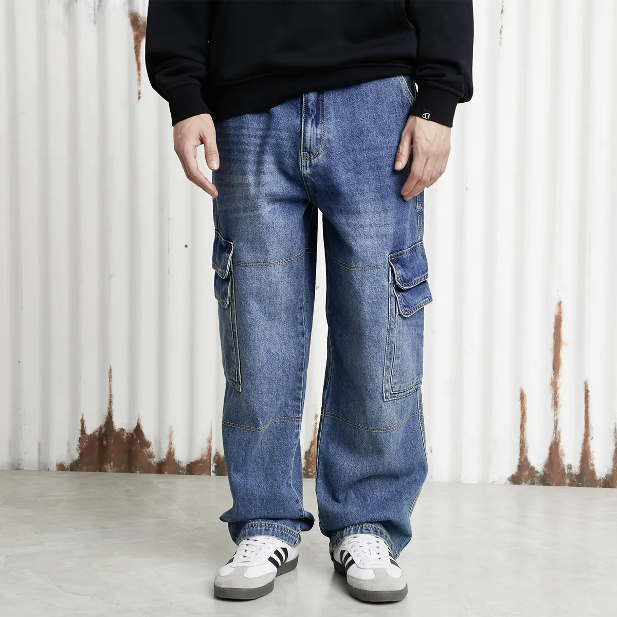 AMERICANINO - Jeans Baggy Cargo Hombre Americanino