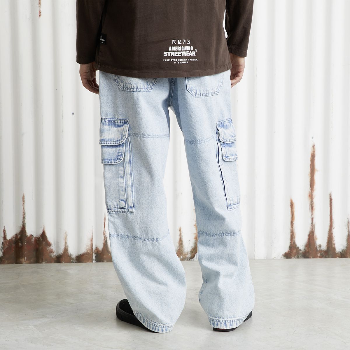 AMERICANINO - Jeans Baggy Cargo Hombre Americanino