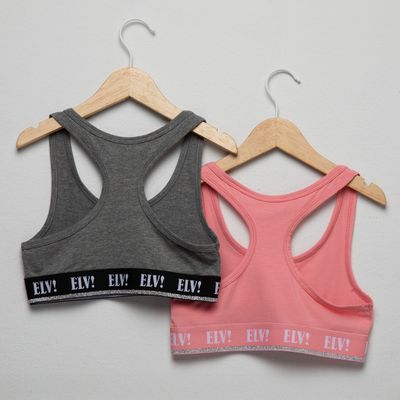 Imagen 2 del producto Pack de Sostenes Deportivos Niña Algodón Diseño Liso