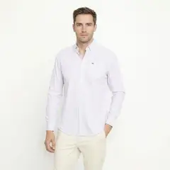 UNIVERSITY CLUB - Camisa Casual Manga Larga Algodón Hombre