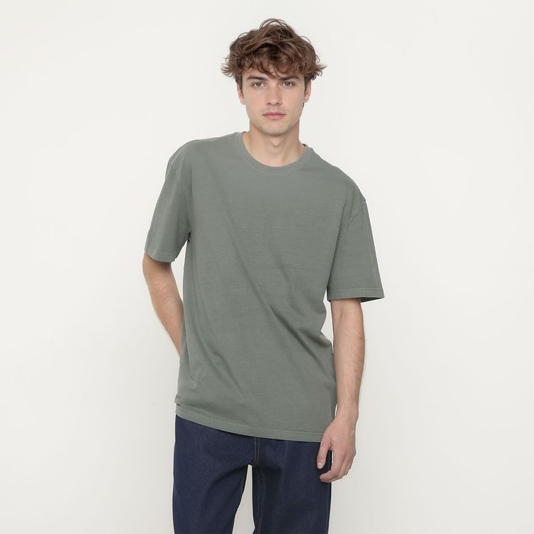 Polera Manga Corta Relaxed Fit Hombre Algodón