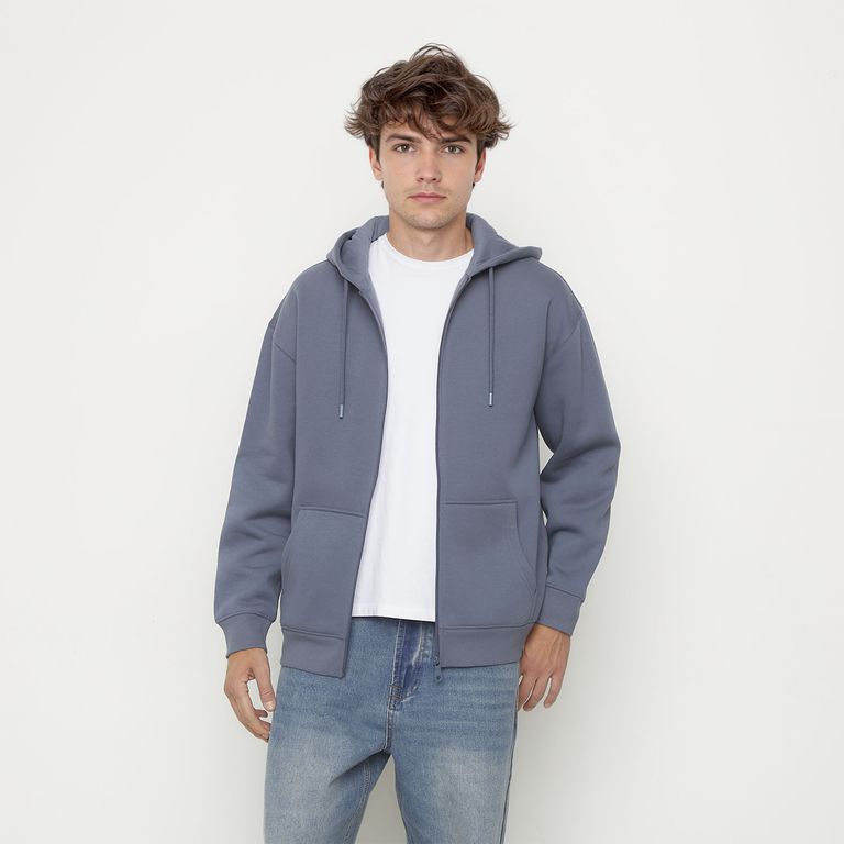 Polerón Canguro Relaxed Fit Hombre Algodón