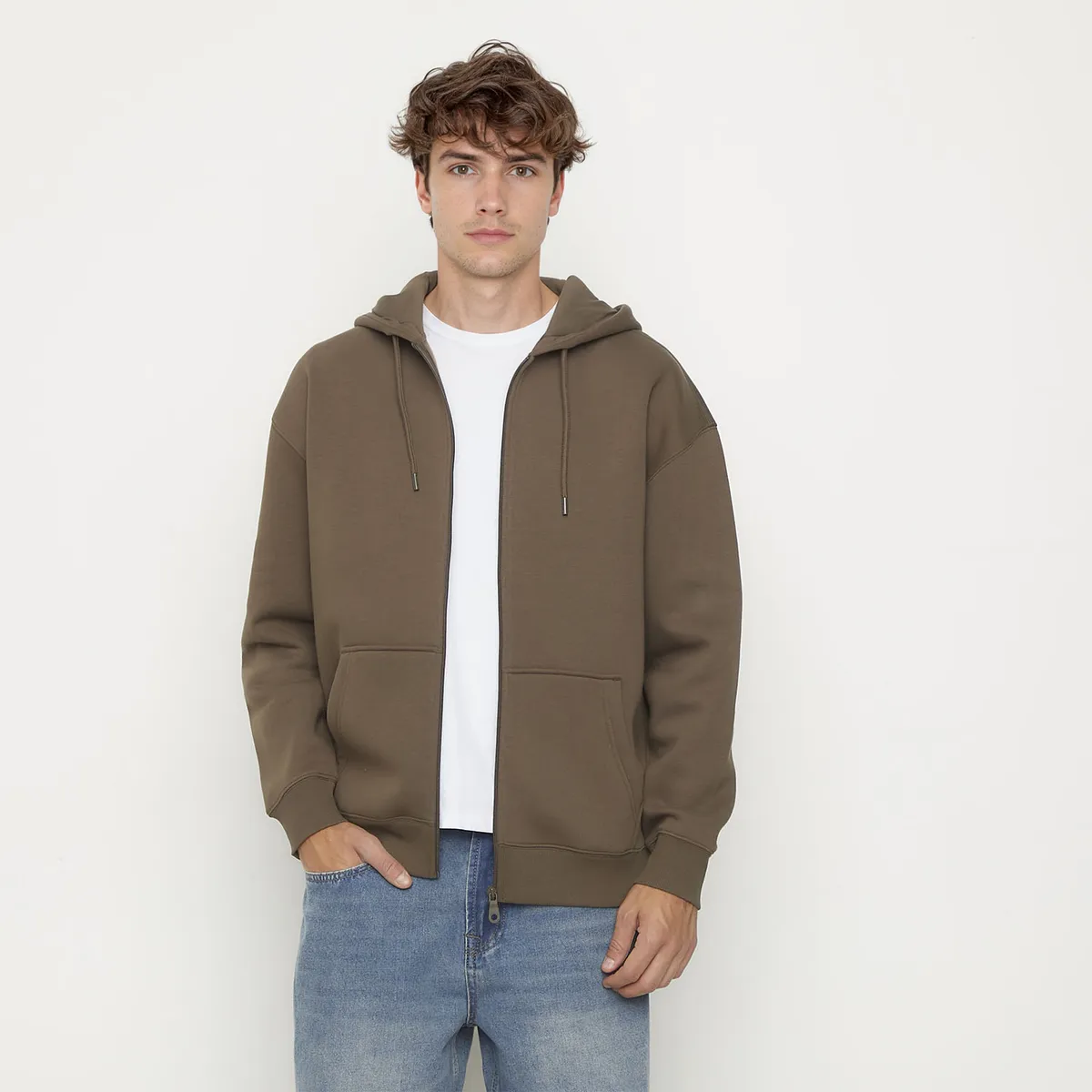 BEARCLIFF - Polerón Canguro Bearcliff Relaxed Fit Hombre Algodón