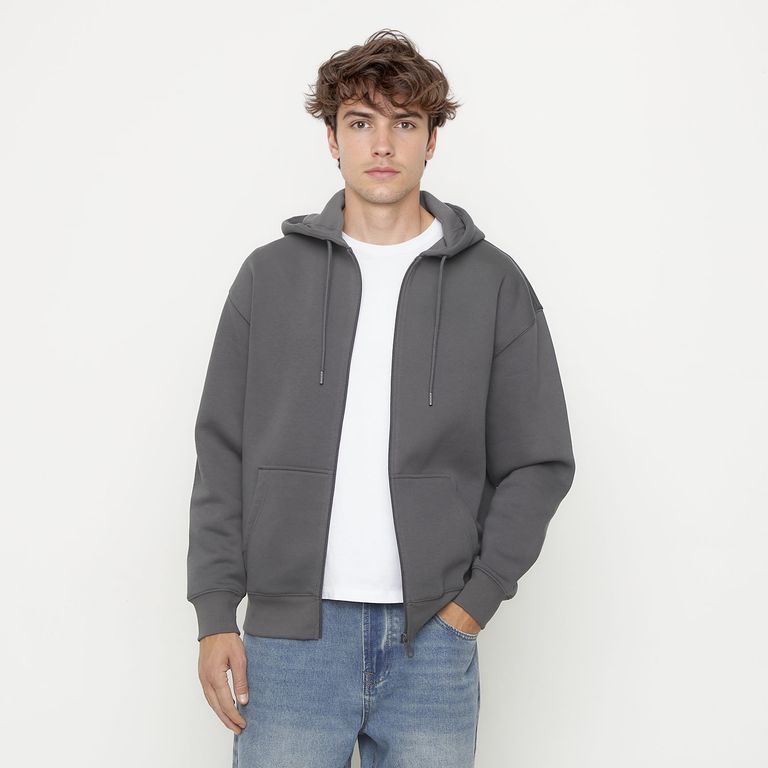 Polerón Canguro Relaxed Fit Hombre Algodón