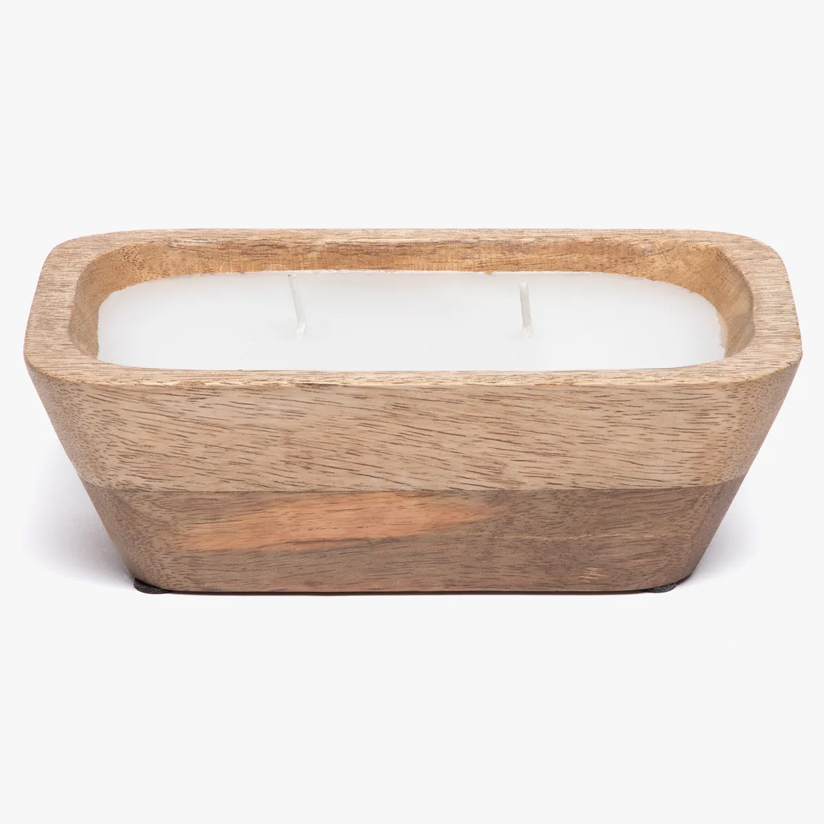 CASA CANTABRIA - Vela Adorno Decorativo Madera 20x11x6 Cm Dos Mechas Casa Cantabria