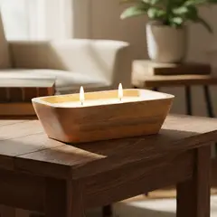 CASA CANTABRIA - Vela Madera 25,5x14,5x7 Cm