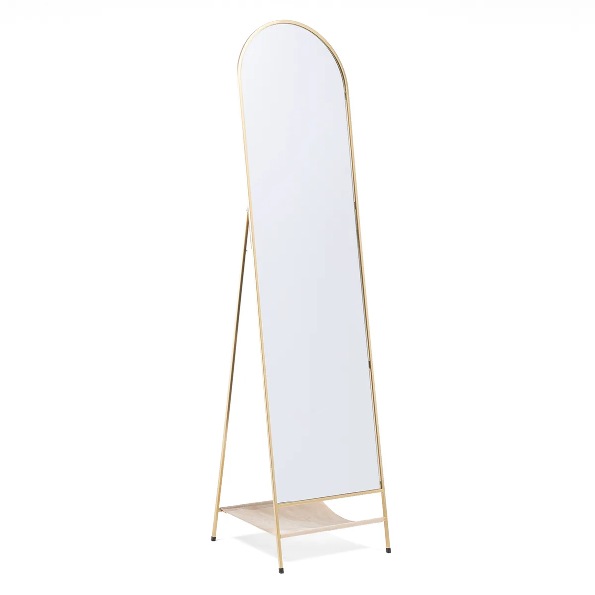 BASEMENT HOME - Espejo Decorativo Pared De Cuerpo Entero Arco Dorado 170X42 Cm Basement Home