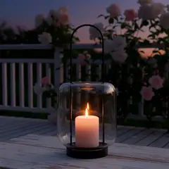 ROBERTA ALLEN - Fanal Farol Maya Vidrio Adorno Decoración