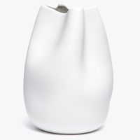 Jarrón Florero Luck Cerámica Blanco Decoración