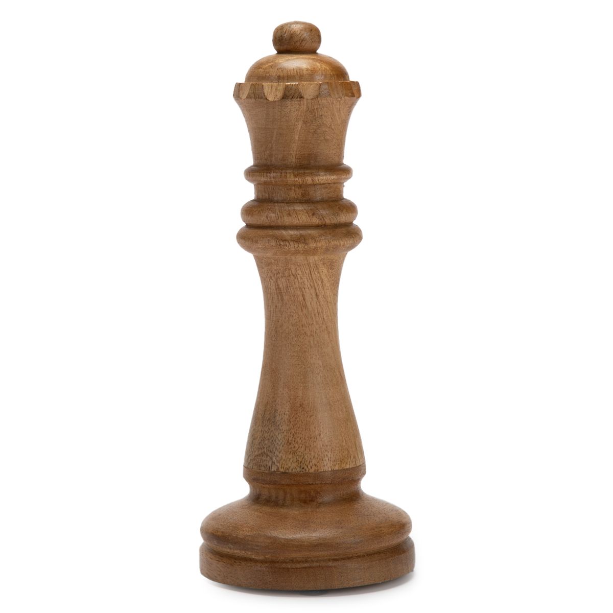 BASEMENT HOME - Escultura Reina Ajedrez De Madera 26X10 Cm Figura Adorno Decoración Basement Home